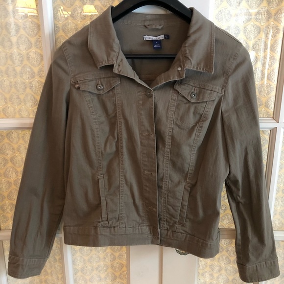 Bandolino Jackets & Blazers - Greige Jean Jacket